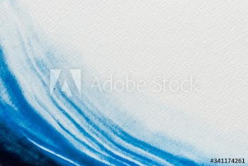 Blue paint on a canvas