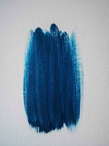 Blue Paint on White Wall