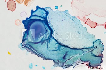 Blue paint splashes