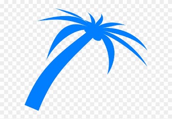 Blue Palm Tree Clip Art At Clker Com Vector Clip Art - Blue Palm Tree Png