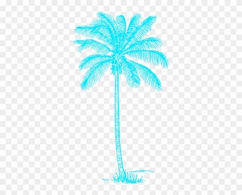 Blue Palm Tree Clip Art At Clker Com Vector Clip Art - Light Blue Palm Tree