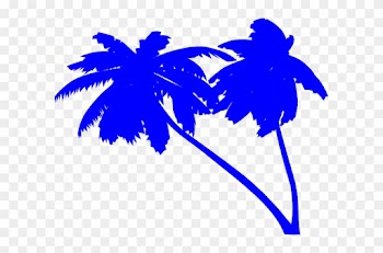 Blue Palm Trees Clip Art At Clker Com Vector Clip Art - Blue Palm Tree Png