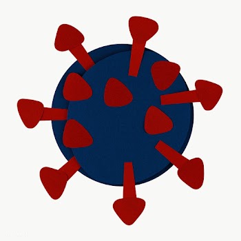 Blue paper craft coronavirus cell element transparent png | Free  transparent png - 2308602
