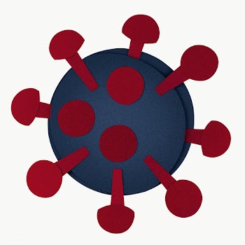 Blue paper craft coronavirus cell element transparent png | Free  transparent png - 2308628