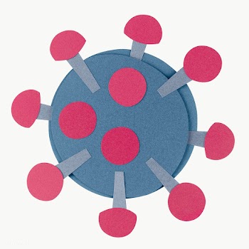 Blue paper craft coronavirus cell element transparent png | Free  transparent png - 2310295