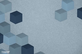 Blue paper craft cubic patterned background | Free  illustration - 2351656