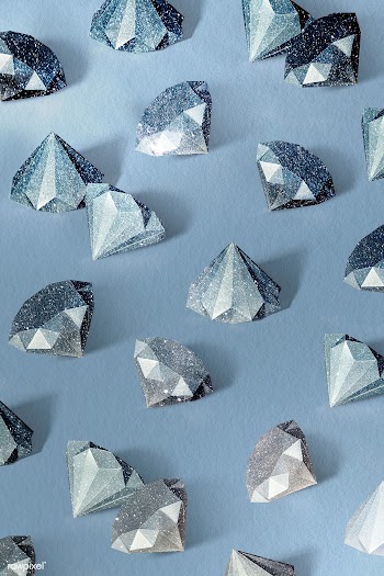 Blue paper craft diamond patterned background | Free  illustration - 2349514