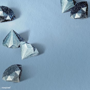 Blue paper craft diamond patterned template | Free  illustration - 2349981