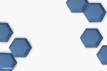 Blue paper craft hexagon patterned template | Free  transparent png - 2348541