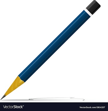 Blue pencil vector image