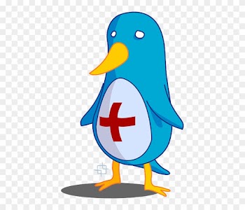 Blue, Penguin, Red Cross, Medic, Help - Cartoon Doctor Bird
