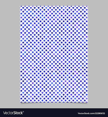 Blue pentagram star shape pattern background vector image