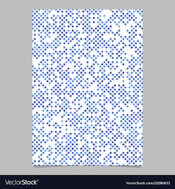 Blue pentagram star shape pattern background vector image