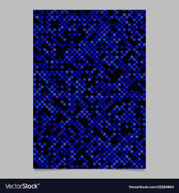 Blue pentagram star shape pattern background vector image