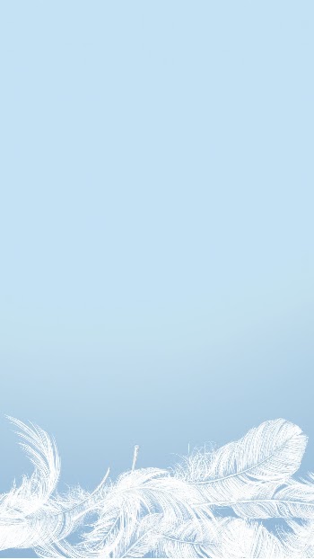 Blue phon wallpaper, white feathers | Free Photo - rawpixel