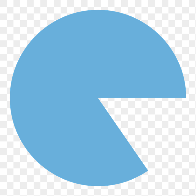 Blue pie chart png sticker, | Free PNG - rawpixel