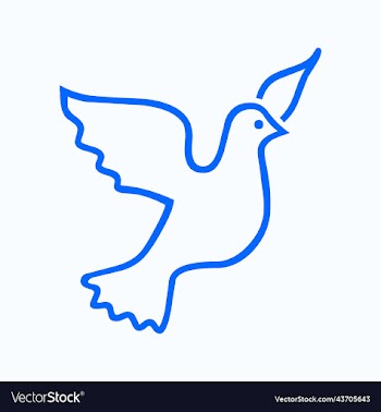 blue pigeon bird outline flat icon