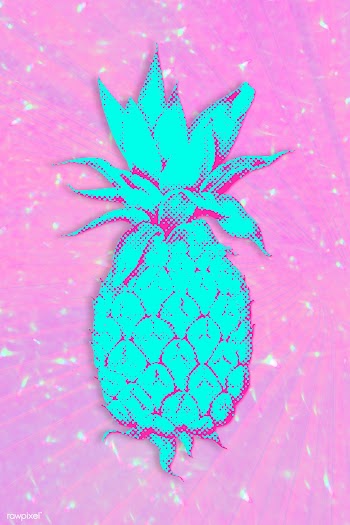Blue pineapple halftone style design element illustration | Free  illustration - 2338637
