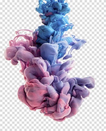Blue, pink, and purple , Watercolor painting Drop Ink, smoke transparent background PNG clipart