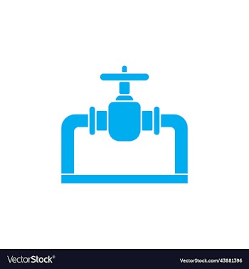 blue pipeline solid icon