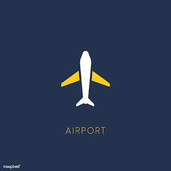 Blue plane icon airport sign vector | Free stock vector - 538310