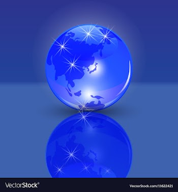 Blue planet earth the land of the rising sun and vector image