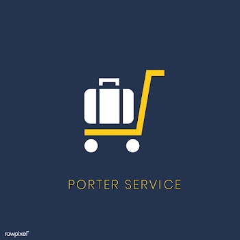 Blue porter service icon sign vector | Free stock vector - 538309