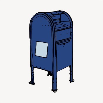 Blue post box  clipart, | Free Vector - rawpixel