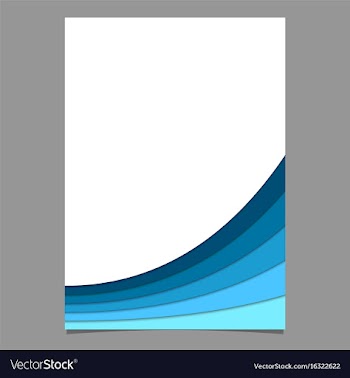 Blue poster template from curved stripes - page vector image
