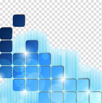 Blue puzzle illustration, Light Advertising, Light effect glass texture box transparent background PNG clipart