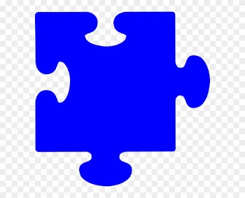 Blue Puzzle Piece - Light Blue Puzzle Piece