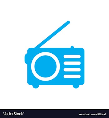 blue radio solid icon