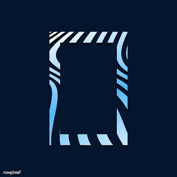 Blue rectangle abstract badge template vector | Free stock vector - 538123