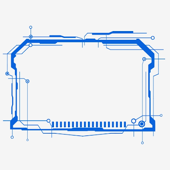 Blue Rectangle Sci Fi Technology Dialog Border Shading Background ...