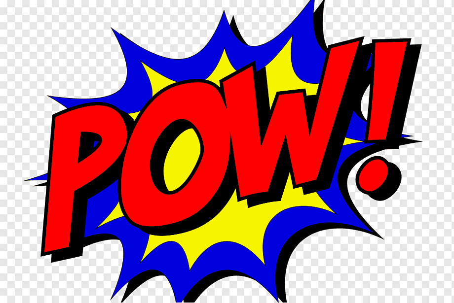 blue, red, and yellow pow! sticker, Batman Superman Comic book Superhero Comics, pow, comics, child, heroes png