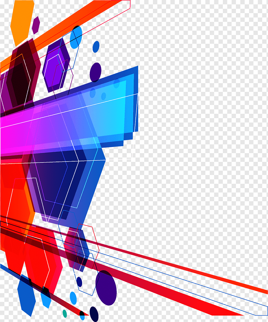 blue, red, purple, and yellow border, Euclidean Abstract art, Colorful technology background, purple, blue, angle png