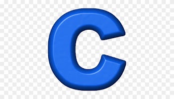 Blue Refrigerator Magnet C - Letra C En Azul