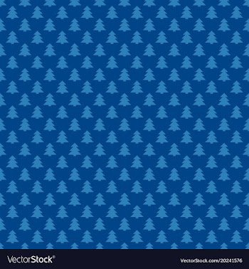Blue repeating geometrical xmas tree pattern vector image