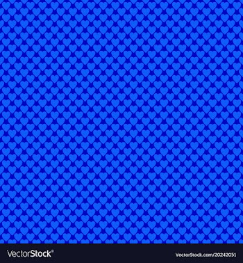 Blue repeating heart pattern design background vector image