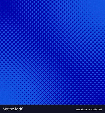 Blue retro halftone dot pattern background vector image