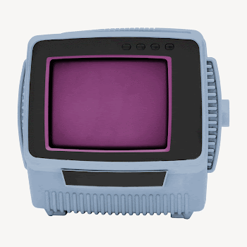 Blue retro TV, edgy entertainment | Free Photo - rawpixel