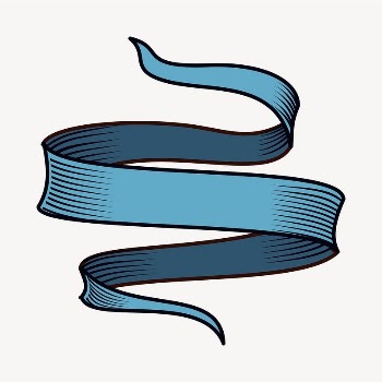 Blue ribbon banner clipart, decoration | Free Vector - rawpixel