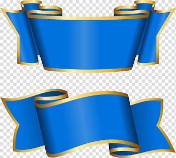 Blue ribbon , banner transparent background PNG clipart