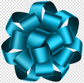 Blue ribbon bow art, Blue , Blue Deco Bow transparent background PNG clipart