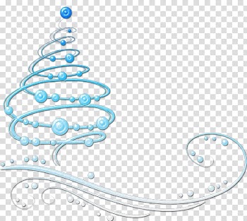 Blue ribbon Christmas tree transparent background PNG clipart