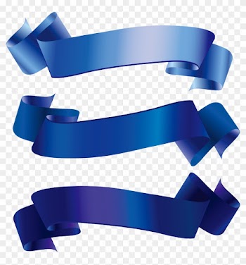 Blue Ribbon Clip Art - Ribbon Banner Vector Png