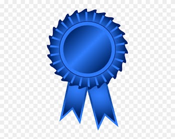 Blue Ribbon First Place Award Clip Art - Blue Award Ribbon Clip Art