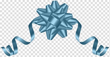 Blue ribbon , Gold , Blue Deco Bow transparent background PNG clipart