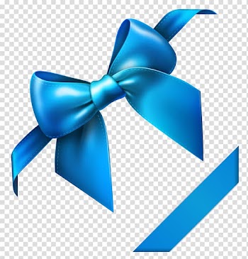 Blue ribbon illustration, Blue , Blue Bow transparent background PNG clipart