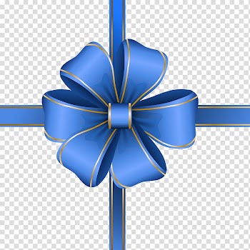 Blue ribbon illustration, , Decorative Blue Bow transparent background PNG clipart